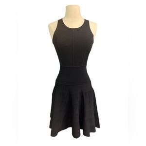 Milly Black Sexy Fit And Flare Sleeveless Dress